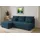 ax living Eckcouch blau Dolceo Sofa Klein mit Schlaffunktion Steppung