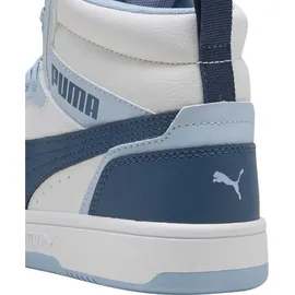 Puma Rebound V6 Mid Unisex Weiß/Dark Indigo/Haute Tropic 39