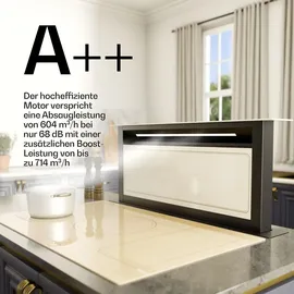Klarstein Victoria Downdraft Dunstabzugshaube 90 cm Beige