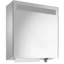 Wagner-Ewar A-Line Spiegelschrank mit Papiertuchhalter und Sensor-Seifenspender, 1 Tür, 727850, WP600