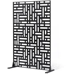 VEVOR Paravent Raumteiler Sichtschutz Trennwand Metall 120x50,8x193cm Schwarz
