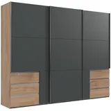 WIMEX Schwebetürenschrank Level by fresh to go 300 x 236 x 65 cm Beige/Grau