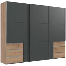 WIMEX Schwebetürenschrank Level by fresh to go 300 x 236 x 65 cm Beige/Grau