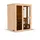 Karibu Sauna Irava 1 - 68 mm Systemsauna - 230 Volt Plug & Play Bronzierte Ganzglastür Ohne Dachkranz Ohne Ofen