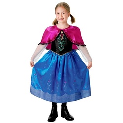 Rubie ́s Kostüm Die Eiskönigin Anna, Original lizenzierte Verkleidung aus dem Disney-Film blau