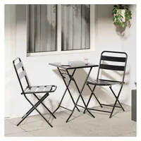vidaXL Bistroset 3-tlg. Anthrazit