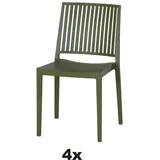 Siena Garden Stapelstuhl-Set Lane 4-teilig Olive