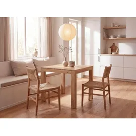 FineBuy Esstisch 80 x 75 x 80 cm braun