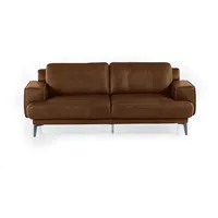 W.Schillig Couch Lederbezug 2-Sitzer Braun