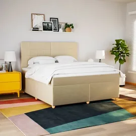 vidaXL Boxspringbett 180 x 200 cm Creme