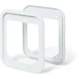 Cat Mate Katzenklappen-Adapter-Set für UPVC/Metalltüren, einfache Montage, schnelle Installation, langlebig, praktisch, weißes UPVC/Metall-Türadapter-Set, 387