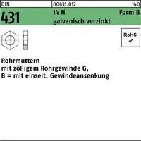 Industrial Quality Supplies DIN 431 Rohrmutter 14 H BG
