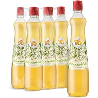 YO Sirup Holunderblüte (6 x 700 ml) – 1x Flasche ergibt bis zu 6 Liter Fertiggetränk – ohne Süßungsmittel, Farb- & Konservierungsstoffe, vegan