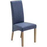 Carryhome Stuhl, Blau, Sonoma Eiche, Textil, Eiche, massiv, eckig, 47x102x57 cm, Beinauswahl, Stoffauswahl, Esszimmer, Stühle, Esszimmerstühle, Vierfußstühle
