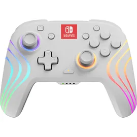 PDP Afterglow Wave Wireless Controller Weiß Switch, Switch OLED