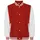 Kariban Teddy College Jacke rot/weiß 2