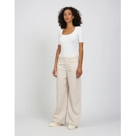 Gang Weite Jeans 94CARLOTTA weiter Fit im bodenlangen Palazzo-Style beige 29