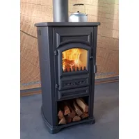 ECOfoxx EEK A+ Kaminofen Forte gussgrau mit Herdplatte