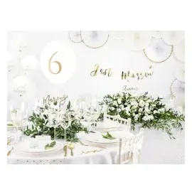 Partydeco Tischdecke rund 280 cm Weiß