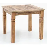 KADIMA DESIGN Esstisch `Diana`: Landhaus-Stil, Massivholz, rustikal, stabil, pflegeleicht. Braun, 80x80x76 cm, Esszimmer, Tische, Esstische