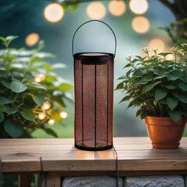 Marrakesch Orient & Mediterran Interior 2er Set Solarlaterne Solar Laterne Lampe Deko Balkon Garten Bamba Schwarz