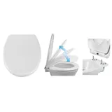 Gravidus WC-Sitz aus Duroplast mit Schnellverschluss Absenkautomatik Toilette WC