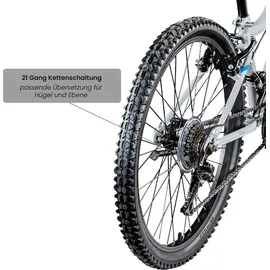 Galano GA20 24" RH 30 cm grau/blau 21-Gang V-Brakes