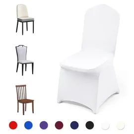 Vevor Stuhlhussen aus Polyester-Spandex 105 STK. Weiß, Abnehmbare & Waschbare & Dehnbare Stuhlüberzüge, Universell Passend für Esszimmer Partys Hochzeiten Bankette, Stuhlhüllen Stuhlbezüge