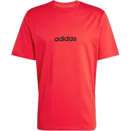 adidas Essentials Linear Single Jersey rot/schwarz XL