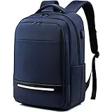 VODLBOV Laptop Rucksack 17 Zoll Business Rucksack multifunktionale Schulrucksack Reisen wasserdichte Rucksack Laptoptasche mit USB-Ladeanschluss Reisen/Business/College/Männer/Frauen Blau