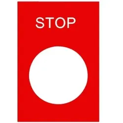 Schneider Electric ZB2BY2304 Bezeichnungsschild, 30x40mm, rot, STOP - 10 Stück