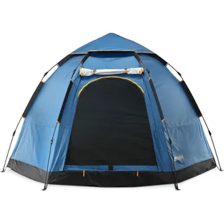 Deryan Up-to-Go pop-up strandzelt XL - 2 Sekunden aufbau, für 4 Personen, UV 50+, Windschutz - Dunkles Innenzelt - Tragbar & Kompakt - Navy