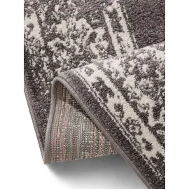 benuta basic Teppich Sia Grau 160x230 cm - Vintage-Stil Teppich im Used-Look