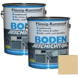Wilckens Farben Bodenversiegelung, Flüssig-Kunststoff 2x 5 L Bodenbeschichtung Beige - RAL 1001 beige|schwarz