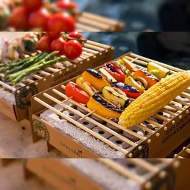 Buri Einweggrill beige