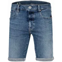 G-Star Herren Jeansshorts - 3301 Slim Short , Stretch Denim, Jeans, kurz Blau 35W