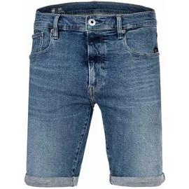 G-Star Herren Jeansshorts - 3301 Slim Short , Stretch Denim, Jeans, kurz Blau 35W