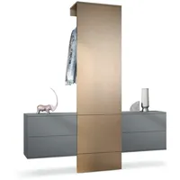 Vladon Garderobe, Bronze, Holzwerkstoff, 157x193x35 cm, Garderobe, Garderoben-Sets ,