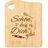 luxuskollektion Schneidebrett Bambus Geschenk Frauen Schön Dass Es Dich Gibt