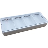 Tablettendose Medikamentendispenser 1 Tag 4 Fächer Tablettenbox Tablettendosierer Pillenkasten