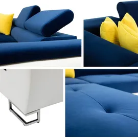 Mirjan24 Ecksofa Cotere Cord, L-Form Eckcouch mit Schlaffunktion und Bettkasten (Farbe: Poso 39, Seite: Links) - Braun