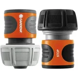 Gardena Schlauchverbinder Set Wasserstop & Anschlussstück 13-15mm