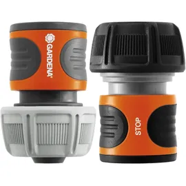 Gardena Schlauchverbinder Set Wasserstop & Anschlussstück 13-15mm