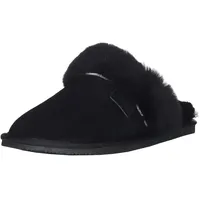 Harrys-Collection Damen Hausschuh Pantoffel aus Lammfell in 3 Farben, Farben:schwarz, Schuhgröße:39 - 39 EU