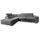 masseno Ecksofa APIRO L-S mit Schlaffunktion L-Form, Sofa mit Bettkasten, Wohnzimmersofa, Couch, Soffa, Bettsofa, Couchgarnitur- Graphitfarben, Kordstoff