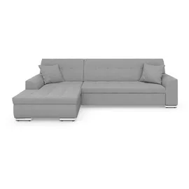 DOMO collection Ecksofa DOMO COLLECTION "TREVISO viele Bezüge, auch in Cord, L-Form, 267x178 cm", grau, B:267cm H:83cm T:178cm, 95% Polyester, 5% Nylon, Sofas, Ecksofa, wahlw. mit Bettfunktion, inkl. Zierkissen, Unser Dauertiefpreis