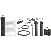 GAH Alberts Alberts Maschendrahtzaun, 100 cm hoch, 25 m, anthrazit beschichtet, zum Einbetonieren grau Maschendrahtzaun Zaunelemente Zäune Garten Balkon