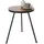 Yamazaki 5559 Tower Round Side Table, Black, Steel/Wood, 49 x 48 x 50 cm