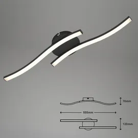 Briloner Deckenleuchte 2-flg. schwarz