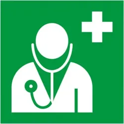 Gramm Medical Symbol Arzt, Kunststoff, 150 x 150 mm